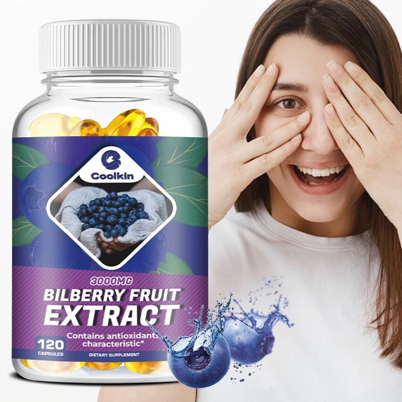 Coolkin - Bilberry Fruit Extract Capsules - Eye Health - Antioxidant Properties