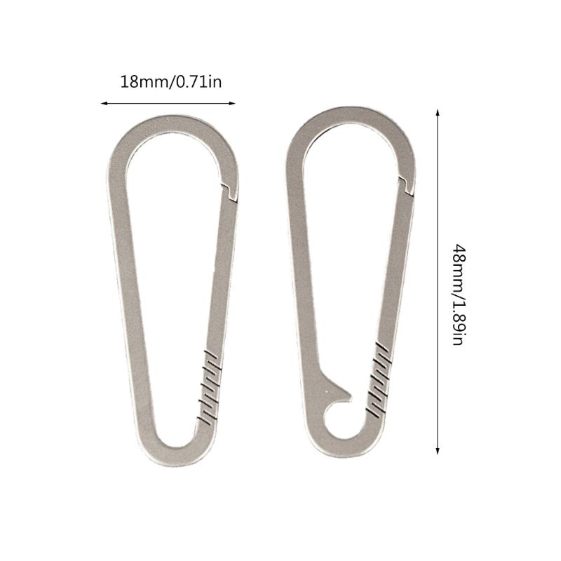 Spring Snap Hook Keychain Clip Titanium Alloy Outdoor Carabiner Tool for Camping