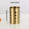 1PC Stainless Steel Golden Chopstick Rack Cutlery Holder Tableware Organizer Household Spoon Storage Container Kitchen Accessories