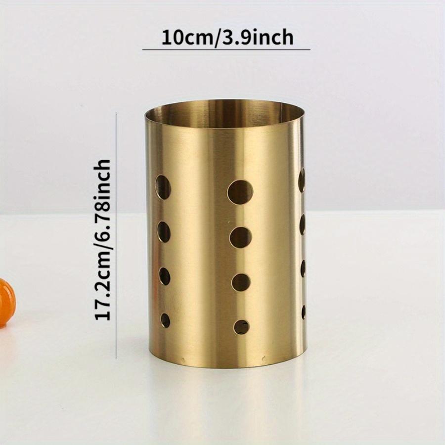 1PC Stainless Steel Golden Chopstick Rack Cutlery Holder Tableware Organizer Household Spoon Storage Container Kitchen Accessories