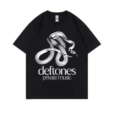 Limitierte Alternative Metal Rock Band Deftones Private Musik Schlange Grafik T-Shirts Unisex Damen Vintage Oversized T-Shirt Streetwear