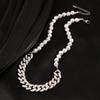 Rhinestone Elegant And Pearl Necklace For Women With Trendy Short Design Style And