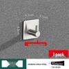 Strong Adhesive Stainless Steel Wall Hook for Kitchen, Clothes, and Hats - No Drill Required