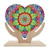 Wooden Flower Diamond Painting Tabletop Ornaments Kit Butterfly 5D DIY Diamond Art Tabletop Decorations for Home Office Decor