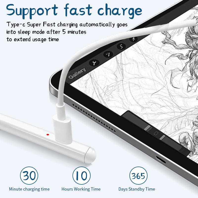 Precise 1st Generation Pencil Palm Rejection Pen 1.5mm Fine Point Tip Touch Screen Stylus for Apple Ipad 2018-2025 Smart Pencil