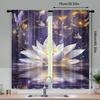 2 Pcs Magic Lotus Zen Spa Curtains for Bedroom Living Room Office Kitchen Cafe Holiday Home – Cozy and Warm Look