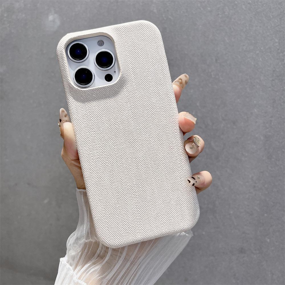 Applicable To IPhone16proMax Half Pack Denim Phone Case New Apple 15 Premium Sense Anti Fall Protection Case
