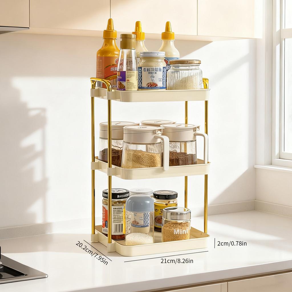  2/3 Tiers Kitchen Countertop Organizer Plastic Storage Rack Large Capacity Drying Cup Holder Tea Coffee Mug Shelf