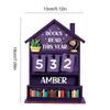 Books Read This Year Counter Rustic Decorative Manual Wooden Read Tracker Bookshelf Book Counter Sign For Shelf Desk Table