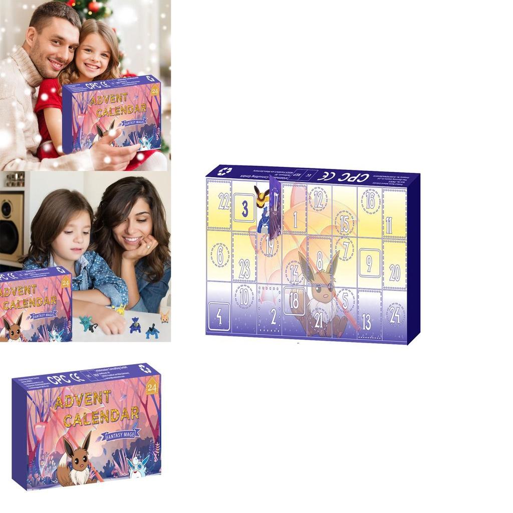 Christmas Countdown Blind Box With 24 Numbered Surprise Gifts 3d Dolls For Kids