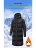Chinese Team Winter Down Jacket Unisex Long Overcoat for Art Exam and Athlete Training