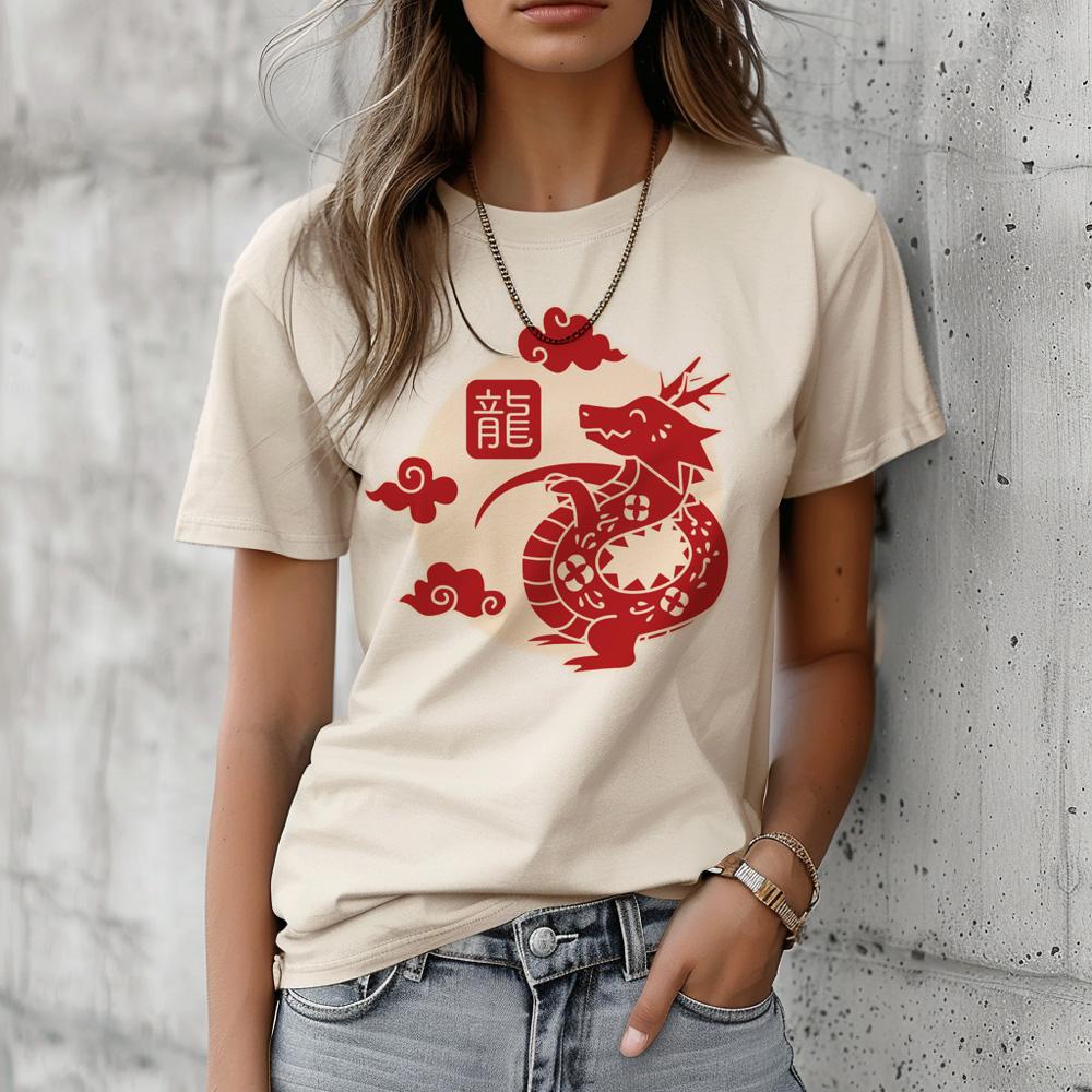

Женские летние футболки с драконом, одежда для девушек в стиле харадзюку 4XL