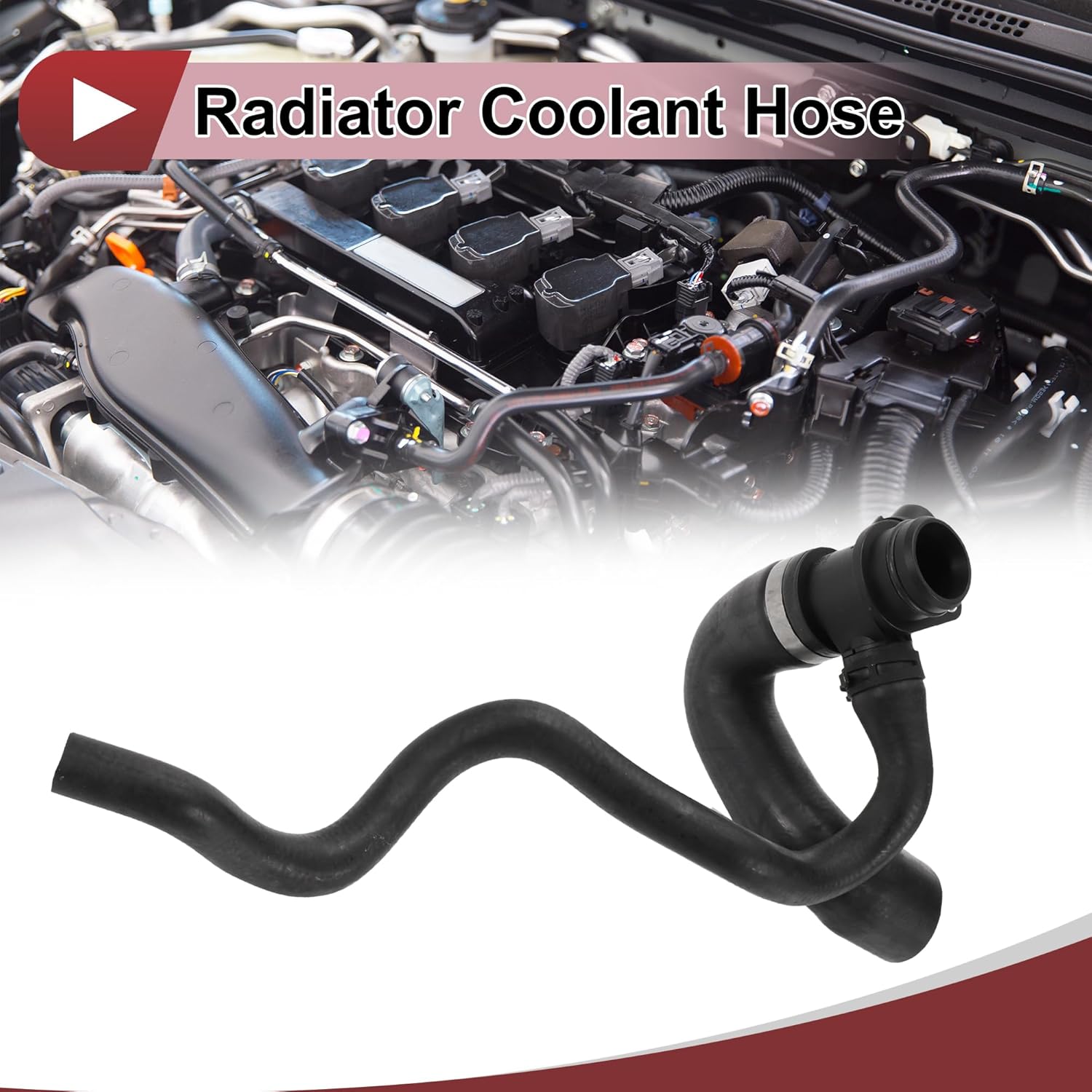 

1 Pcs Radiator Coolant Hose for BMW 328i 2012-2016 428i 2014-2016 Engine Water Pump to Engine Inlet Water Hose No.11537639997 Black Rubber
