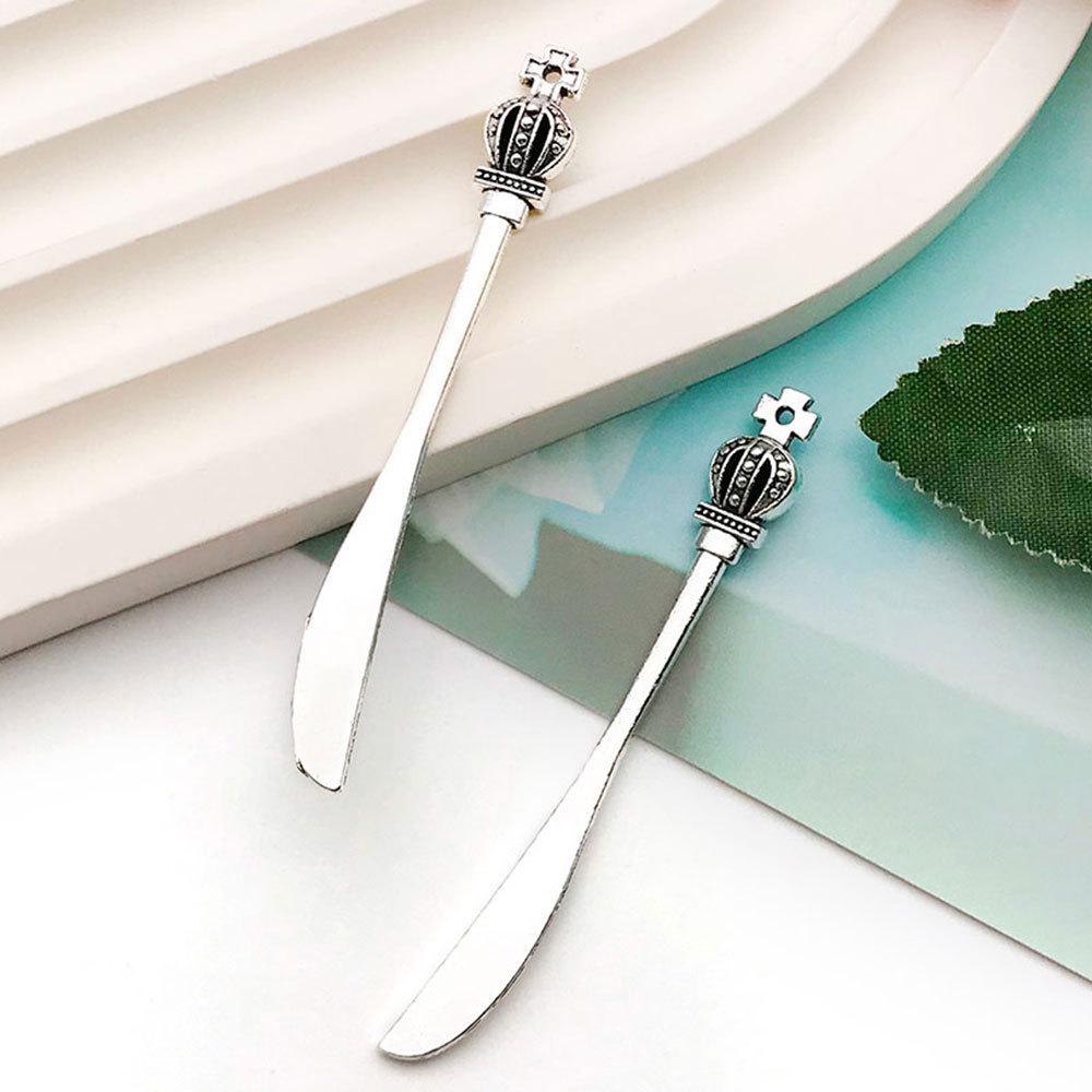 DIY Alloy Jewelry Accessories: Miniature Tableware Pendants - Fork, Spoon, Pot, Plate