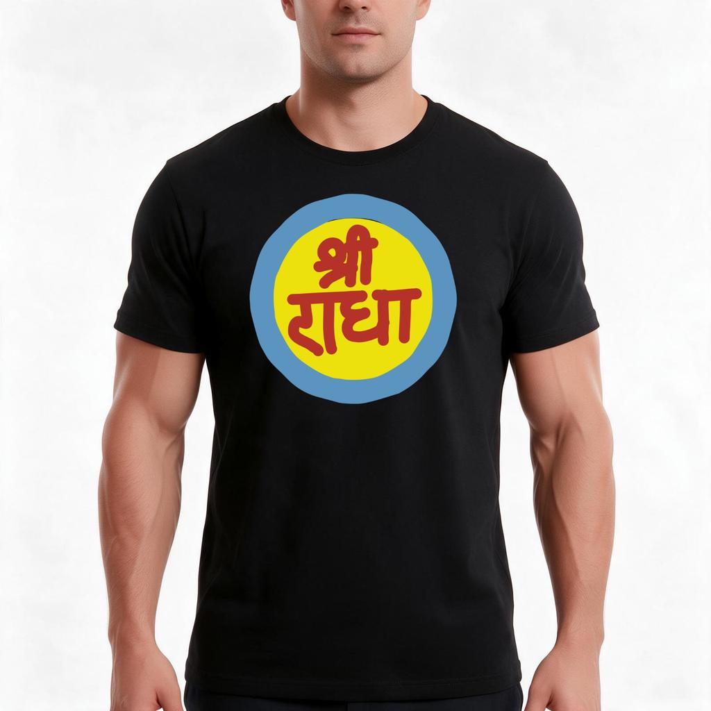 Sri Radha Vrindavan Tshirt Summer Casual Cotton Tee Oversized Streetwear Tops Vintage Graphic Print Loose Fit Short Sleeve