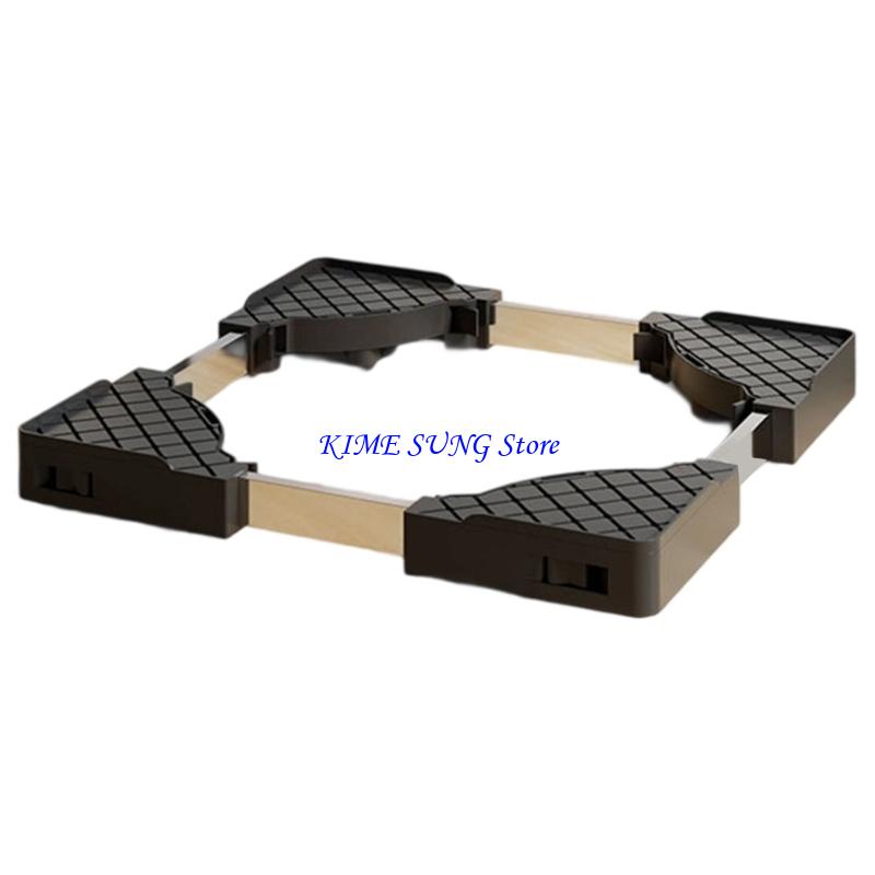 

Adjustable Height Laundry Base Stand with Rubber Feet and Design Suitable for Washing Machine Dryers 45-70cm Length L5BD чорний