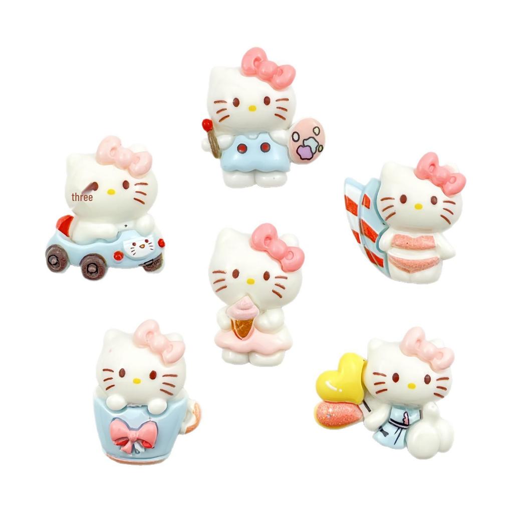 Playful Cartoon Cat Resin DIY Accessories: Glue, Phone Case, Hair Clip, Magnet, Water Cup Sticker