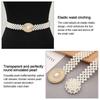 Ceinture simple à cordon de serrage avec élastique à la taille et perle pour femme
