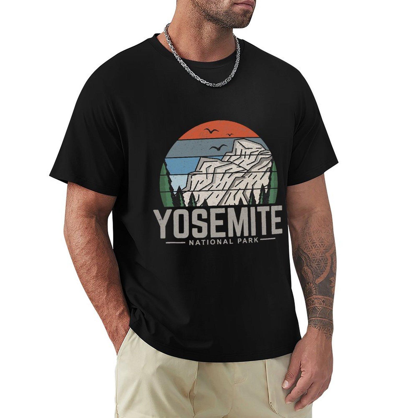 

Vintage Retro Yosemite National Park TShirt designer shirts sweat mens t shirts 4XL