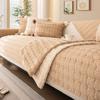 Winter Velvet Sofa Cushion Thickened Non-Slip Living Room Sofa Set Luxury Sofa Armrest Backrest Dust Decorative Pillow Cover