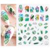 1Pc Nail Stickers Spring Summer Flowers Green Leaves Simulation Dragonfly Nail Art Decoration Water Slides Decals Transfer Foils