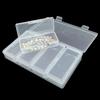 4 Adjustable Dividers Clear Plastic Storage Organizer Box - Craft & Sewing Supplies Container with Removable Compartments