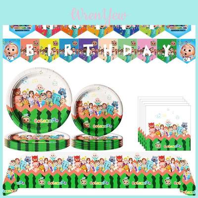 Adorable Cocomelon Disposable Tableware Set Ideal For Fun And Festive Kid Parties
