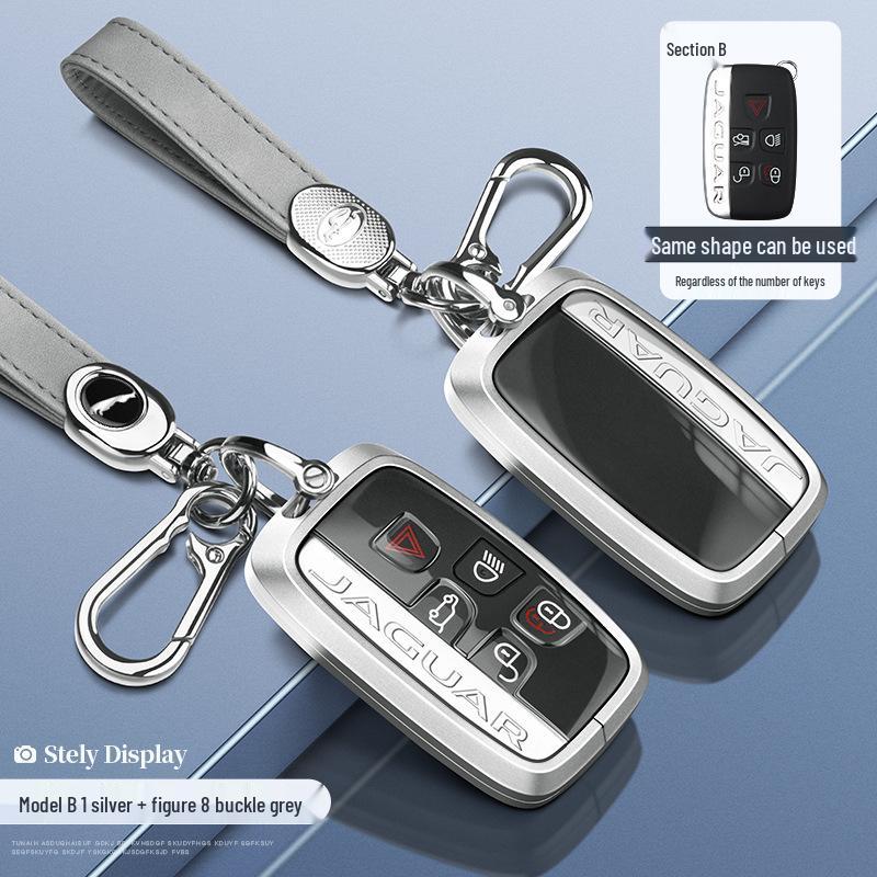 Jaguar Key Case: Aluminum Alloy Shell for XEL, XFL, F-Pace, XJL, XF, XE, F-Type Models