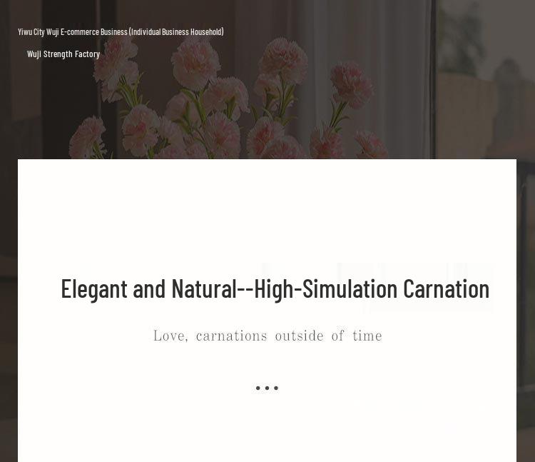 Luksusowy Bukiet Goździków Sztuczne Kwiaty jako Centralny Element Dekoracji Salonu lub Stołu Jadalnego