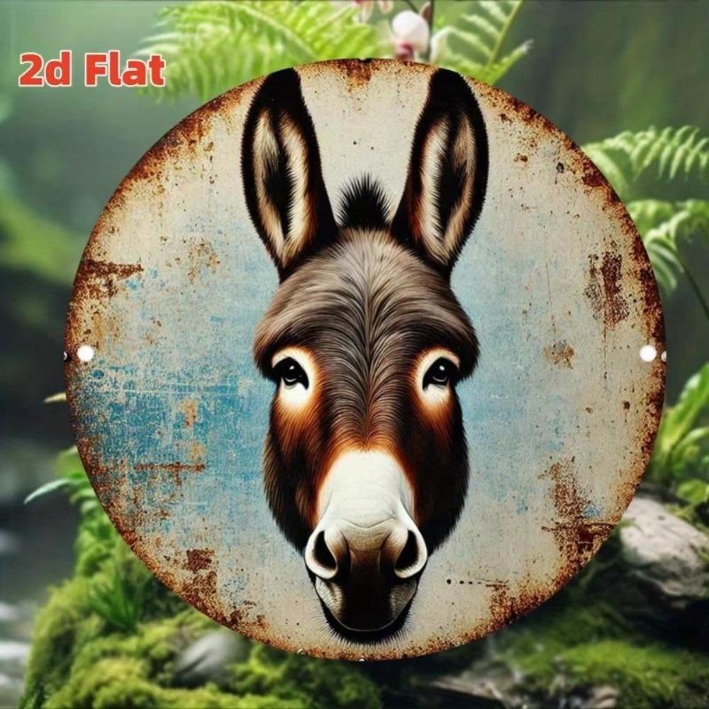 Metal Wall Art Decor Aluminum Sign Round Shaped Home Kitchen Bathroom Bedroom