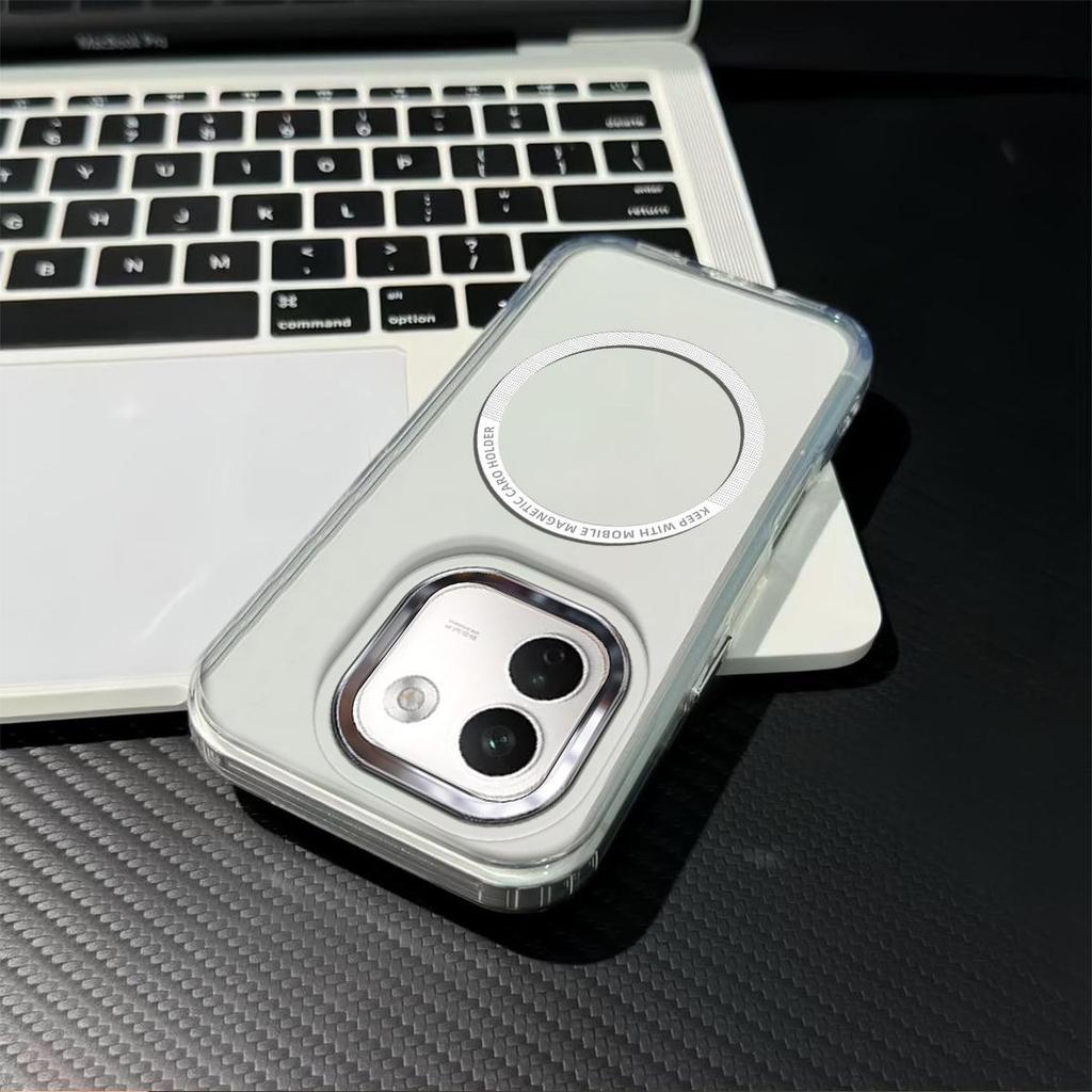 Magnetic Clear Phone Case for Xiaomi Redmi Note 17 Pro Max 5G Card Insert DIY Photo Holder Soft TPU Cover