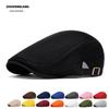 Washable Denim Duckbill Cap: Unisex Flat Cap & Newsboy Beret