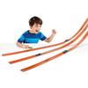 Hot Wheels Véhicule et Méga Piste, fourni avec une petite voiture de course, jouet pour enfant, - FTL69