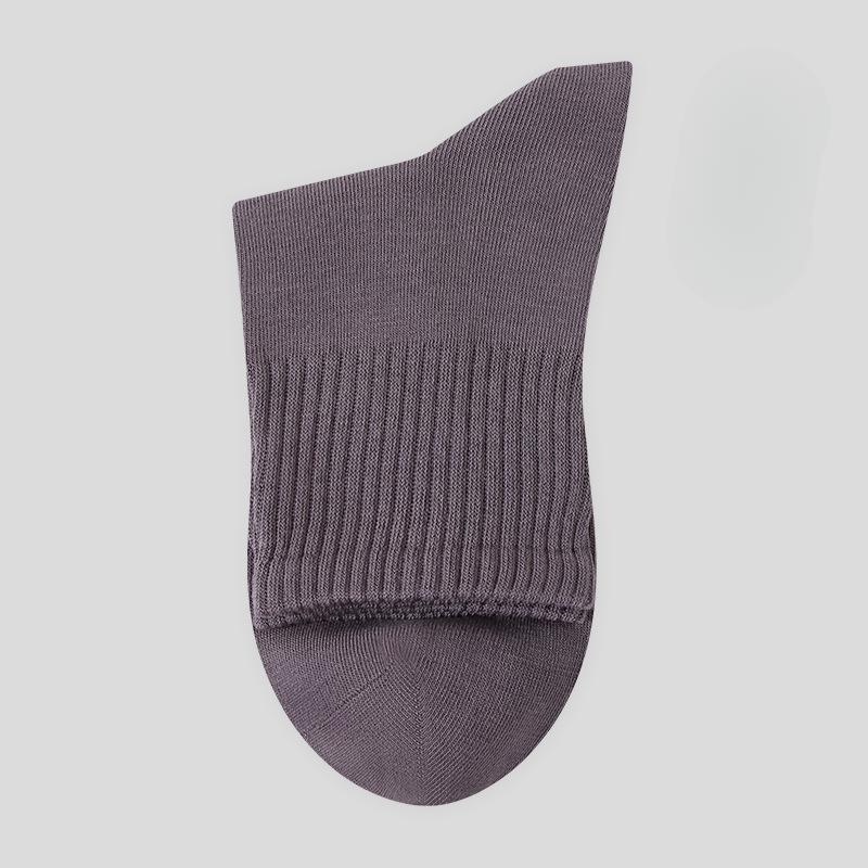 Men's Autumn Combed Cotton Business Antibacterial and Deodorizing Men's Cotton Socks Boneless Hand-sewn Mid-tube Cotton Socks