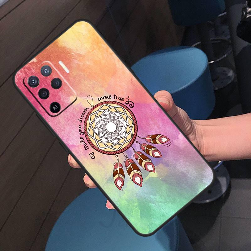 Positive Good Vibe Quote Case For Oppo A16 A17 A18 A96 A76 A60 A80 A40 A38 A58 A78 A98 A94 A74 A54 A15 A57 A77 A5 Pro