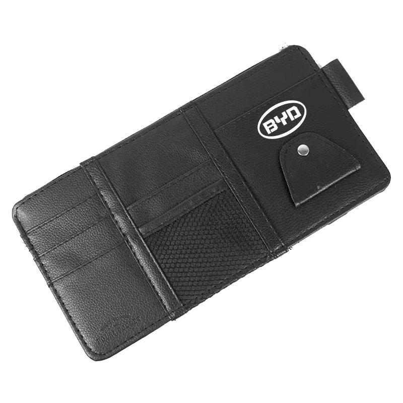 1Pcs Car Visor Organizer Car Visor Sunglasses Holder Visor Emblem Cover For BYD Qing Song Tang Yuan F3 F0 S6 S7 E5 E6 M6 G3 G5