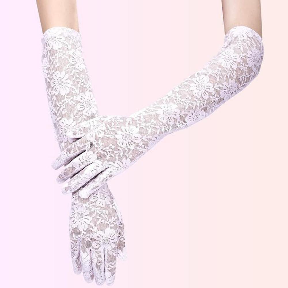 Lace Gloves Bridal Gloves Wedding Lace Gloves Women's Party 1920s Costume Sexy