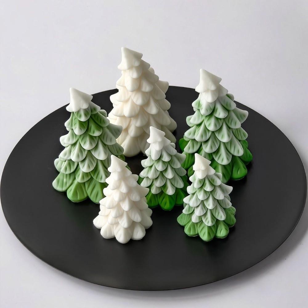 Christmas Tree Shape Plaster Resin Mold Silicone Crafts Making Molds Candle Mold  Desktop Ornament