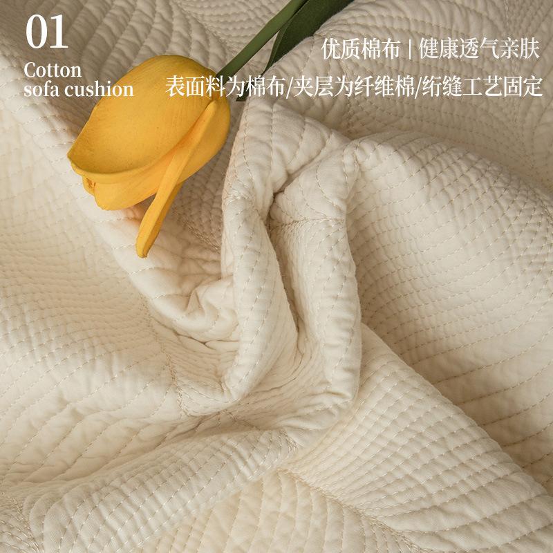 Foreign Trade Pure Cotton Four-Season Universal Non-Slip Sofa Cushion Fashionable Modern Simple Living Room Cover Washed Sofa Cushion
