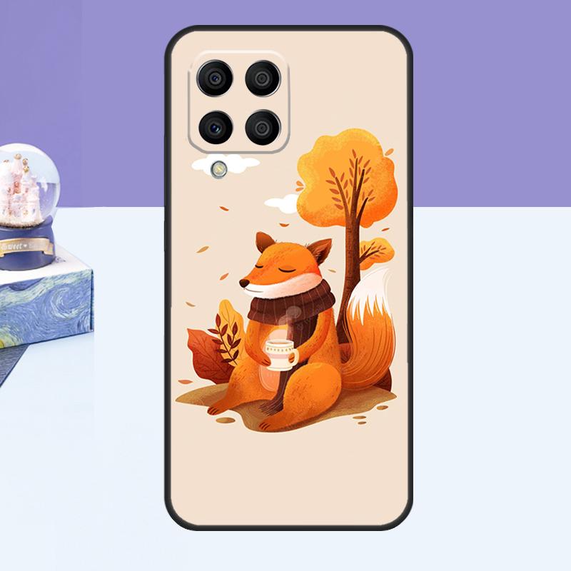 Autumn Leaves Fall Fox Case For Samsung Galaxy M31 M51 M32 M52 M12 M13 M23 M33 M53 M14 M34 M54 M30s M31s M20 Cover