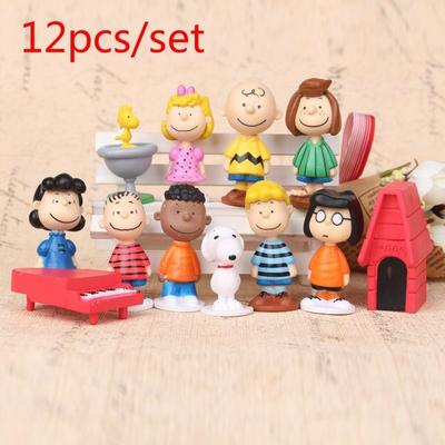 12Pcs/Set Cute Boy Girls Doll Small Ornament Desktop Decoration Doll Accessories Gift Children's Toys Micro Landscape