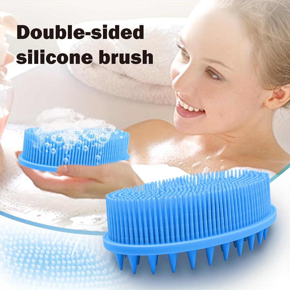 2-in-1 Multifunctional Silicone Bath Brush, Bath Tool, Hair Washing Brush, Bath Brush, Head Massage Brush, Body Cleaning Double-sided Bath Brush