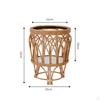 Rattan Plantenstandaard met Poten Houtnerf Kleur Lichtgewicht Gevlochten Mand