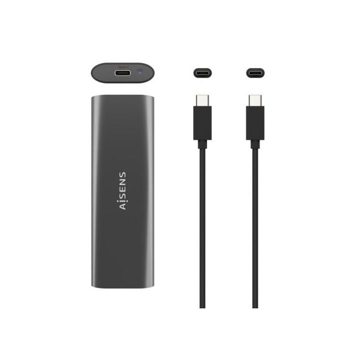 Aisens ASM2-015GR Caja Externa Para Disco SSD M.2 SATA/NVMe USB-C