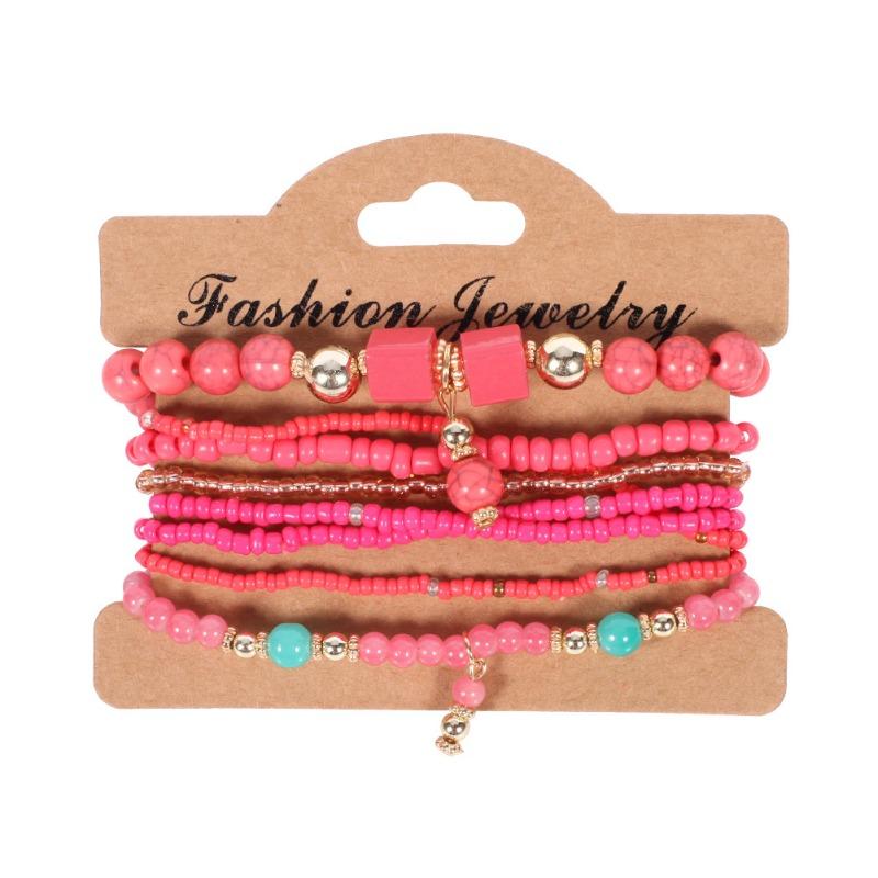Bohemian bracelet creative tassel multi-layer beaded bracelet
