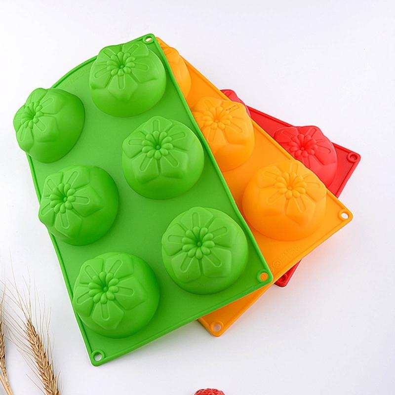 Silicone Fondant Mold Flower Shape Mousse Mould Cake Moulds Baking Gadget Non-stick Silicone Material for Kitchen Baking