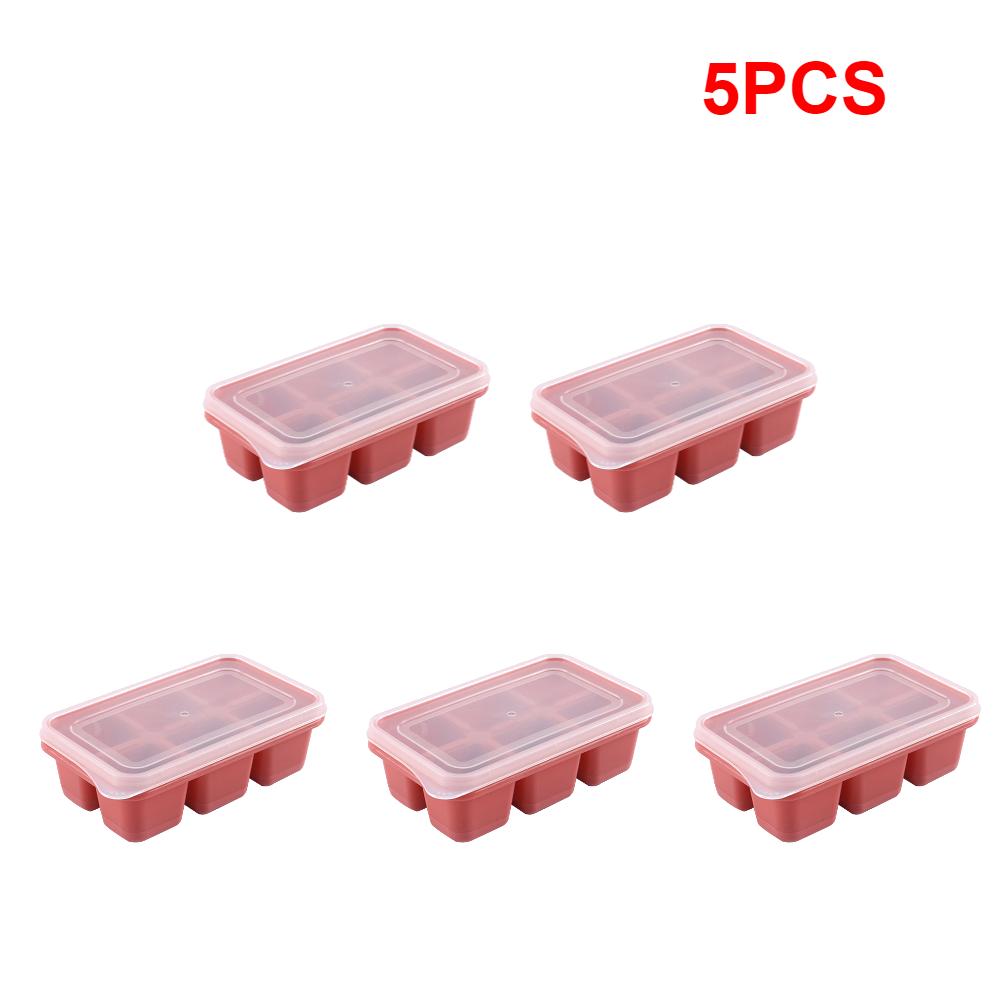 DIY Ice Cube Trays with Lids Silicone Ice Cube Square Molds PP Material Ice Cube Molds for Whiskey Cocktails Mold Accessories