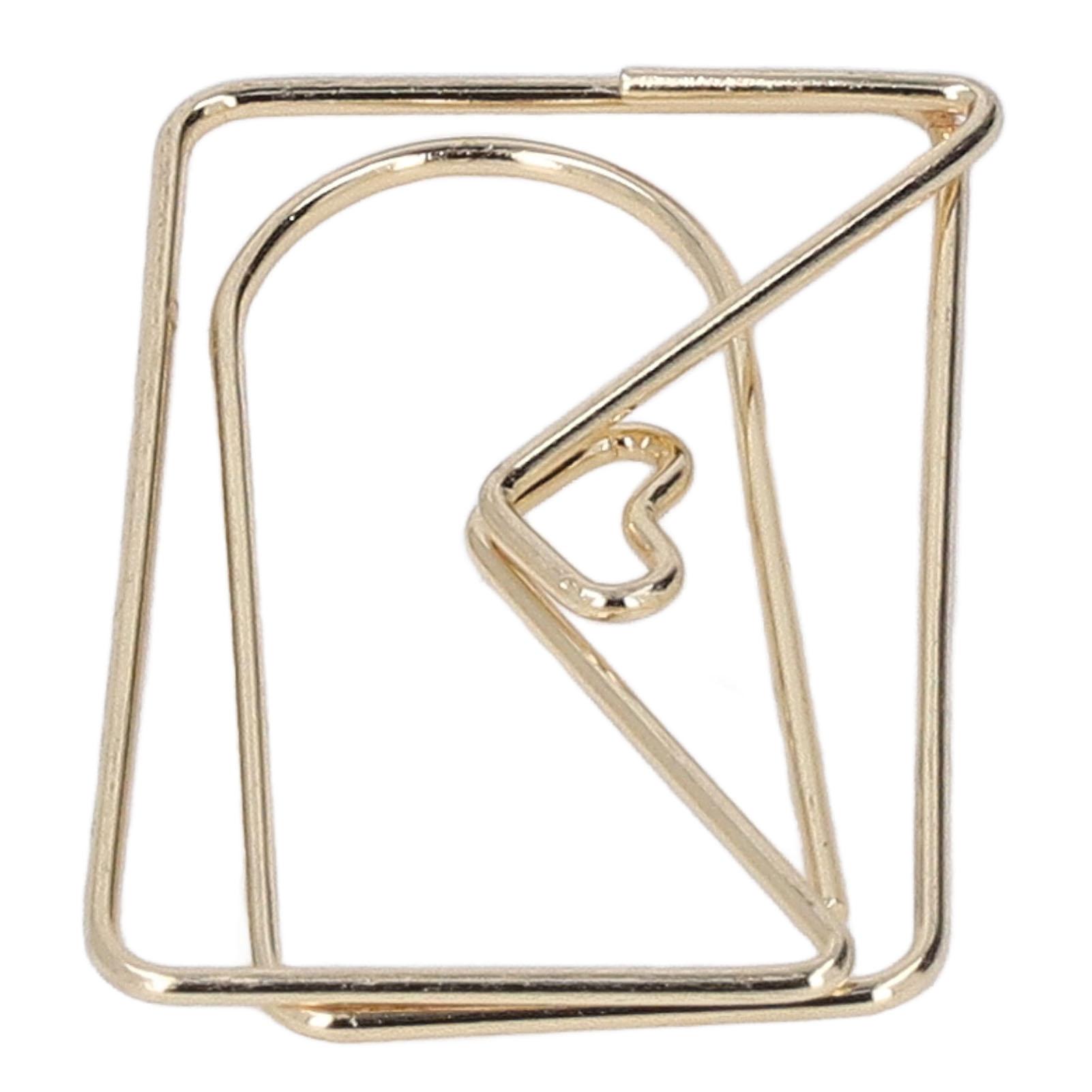 

100pcs Metallic Paper Clips Golden Electroplating Process Anti Rust Paper Clips Non Skid With Storage Box For Workers Envelope жёлтый