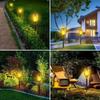 4 sztuki 12 sztuk LED Solar Light Garden Decoration Flame Effect Hanging Lantern Wodoodporna lampa LED do ogrodu na patio