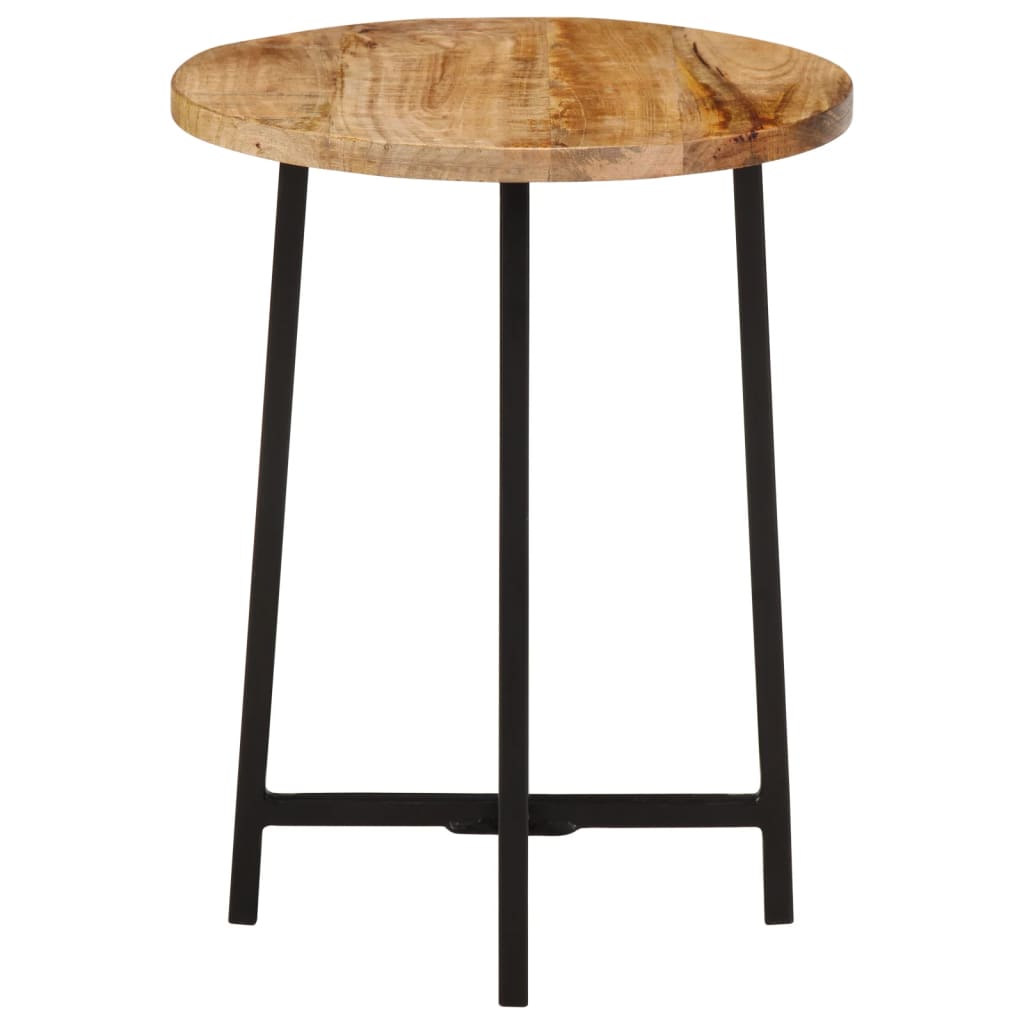 Coffee Table 35 X 35 X 45 Cm Solid Mango Wood and Iron